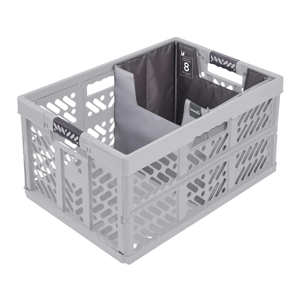 image 1 of Keeeper Foldable Shopping Organiser Bag 19 Litre - Grey Grey