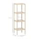 image 5 of HOMCOM 4-Tier Bamboo Bathroom Storage Shelves, Freestanding Storage Shelving Unit, Multifunctional Display Plants Stand Shelf Rack Organiser, Natural | Brown | Natural wood finish
