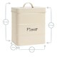 image 3 of Harbour Housewares Vintage Metal Kitchen Flour Canister - Cream