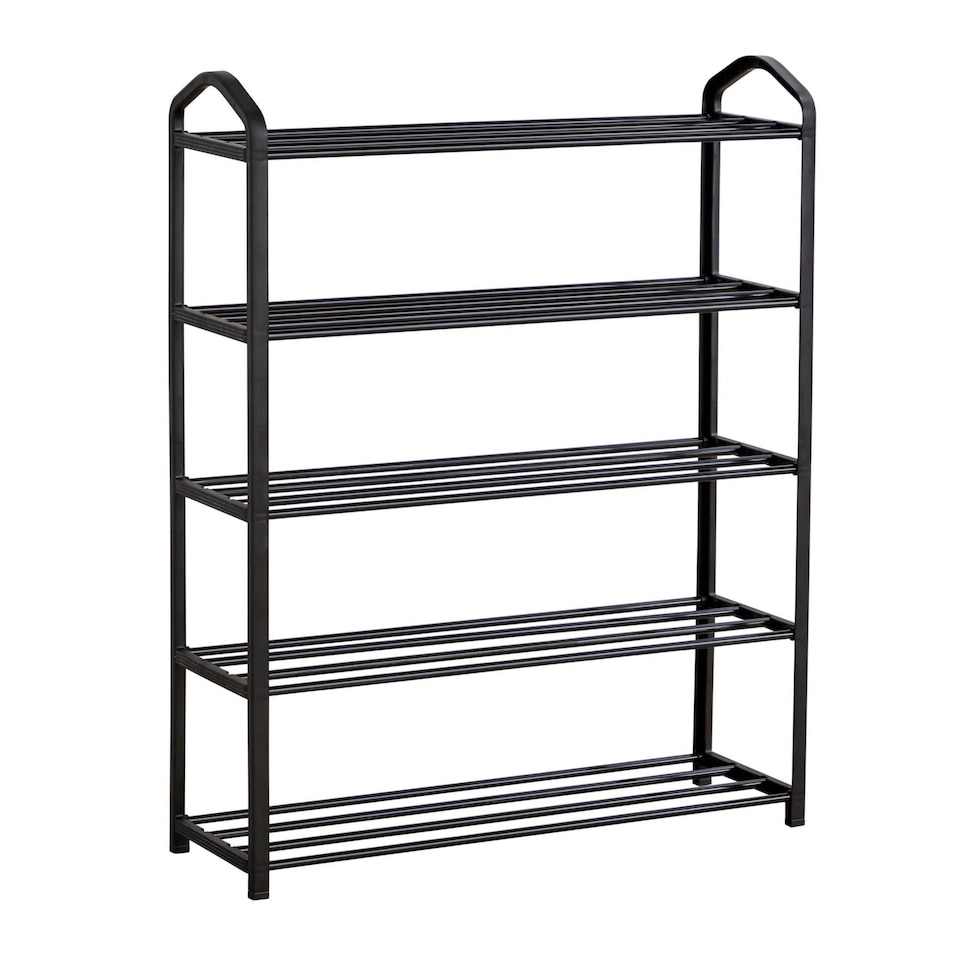 image 1 of 4 or 5 Tier Shoe Storage Rack Footwear Stand Shelf Hallway Entryway Organiser | Black