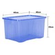 image 5 of Wham Crystal 5 x 60L Stackable Plastic Storage Boxes with Lids Blue