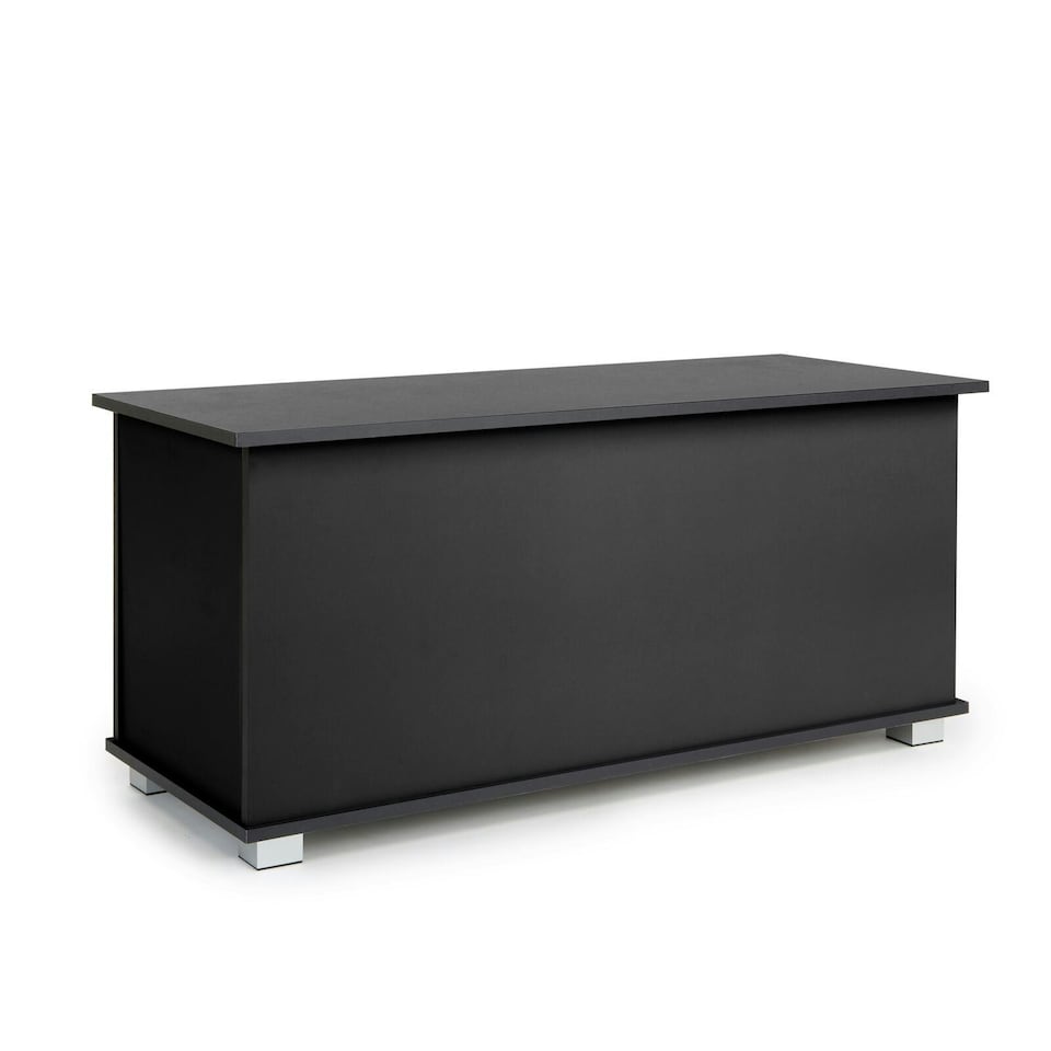image 1 of Malmo Lift-Up Storage Ottoman Chest Box Black