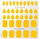 image 3 of Nail Sticker (yellow) - # Mango Smoothie Pedi - 36pcs Yellow