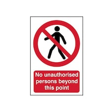 Scan Sign: No Unauthorised Persons Beyond This Point - Multi Colour - 400 x 600mm