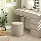 image 8 of HOMCOM Modern Fabric Storage Ottoman with Removable Lid, Set of 2, Cream White