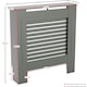 image 2 of Vida Designs Milton Radiator Cover Painted MDF Slatted Cabinet, Grey, 78cm
