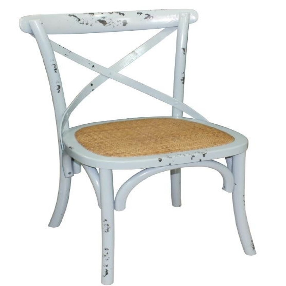 Pair Lucy Blue Wooden Chair Blue