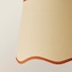 image 5 of ValueLights Dutton Natural Rust Trim Scallop Large Ceiling Lamp Shade | Orange