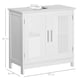image 3 of kleankin Bathroom Pedestal Under Sink Cabinet with Storage Shelf White White | White