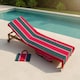 image 3 of OHS Stripes Beach Towel with Bag Quick Dry Absorbent Travel Spa | Multi | Green/Red | One size