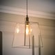 image 3 of ValueLights Susie Pair of Glass Pendant Lantern Chrome Lamp Shades & Bulbs | Chrome