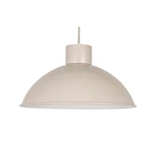 Domed - Taupe Grey Easy Fit Metal Pendant Shade Grey