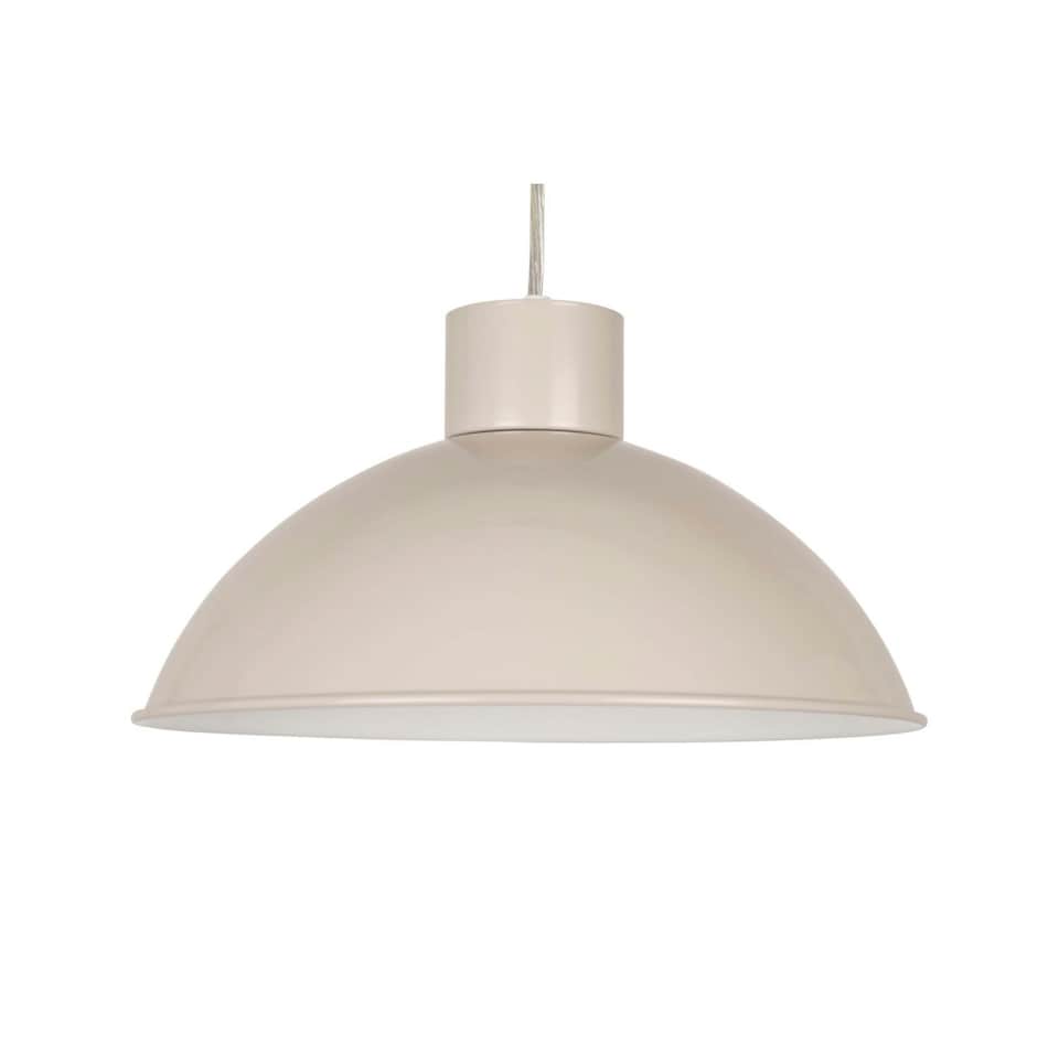 image 1 of Domed - Taupe Grey Easy Fit Metal Pendant Shade Grey