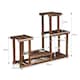 image 3 of COSTWAY Solid Wood Plant Stand Multi Layer Plant Pot Holder Brown