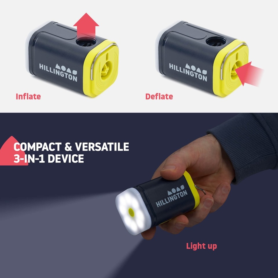 image 1 of 3 in 1 Portable USB Air Pump