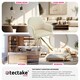 image 8 of Lounge Armchair Living Room Accent Chair 360 Swivel Slim Steel Legs Velvet Fabric  - Set of 4 Cream | Cream/Gold