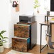 image 3 of Rolling File Cabinet with 2 Drawers for A4 and Letter Documents, Mobile Office Storage Unit