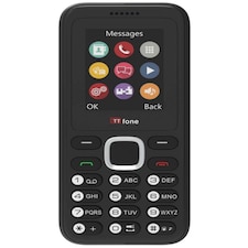 TTfone TT150 Unlocked Basic Mobile Phone with Long Battery Life and Dual Sim Black