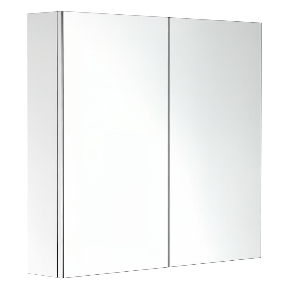 image 1 of HOMCOM Bathroom Cabinet Double Door Wall Mounted Mirror Stainless Steel