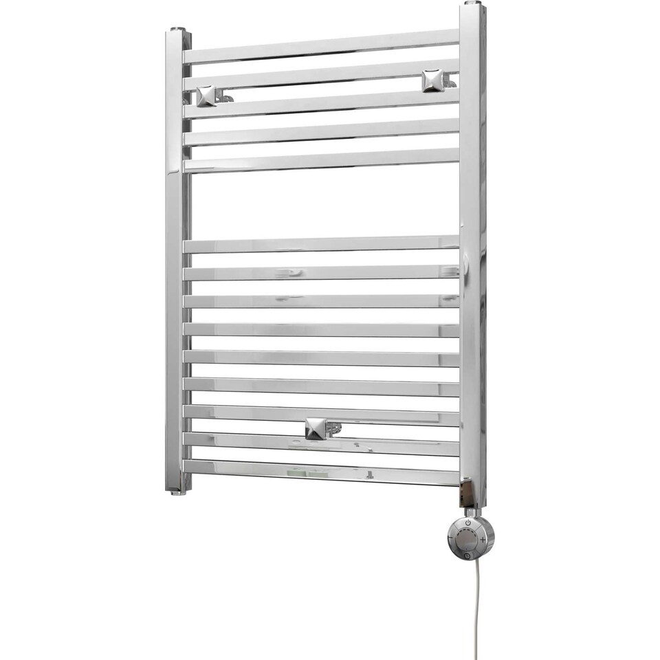 image 1 of Todi - Chrome Electric Towel Rail H690mm x W500mm Straight 300w Thermostatic