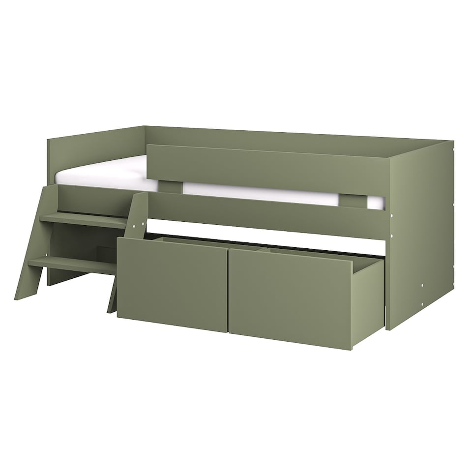 image 1 of Flair Logan Single Storage Low Sleeper Green Bed