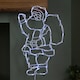 image 2 of 44cm Battery Powered Light up Hanging Christmas Santa with White Multi-Action LEDs