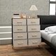 image 8 of HOMCOM 8 Drawer Fabric Chest of Drawers w/ Wooden Top for Hallway Cream 