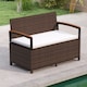 image 3 of COSTWAY Outdoor Storage Bench Deck Box Patio Furniture with Cushion