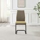 image 2 of Furniturebox Lorenzo 2x Sage Green Fabric Black Leg Dining Chair