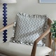 image 5 of furn. Lulah Block Printed Ruffle Linen/Blue Cushion Cover 45 x 45cm Multi