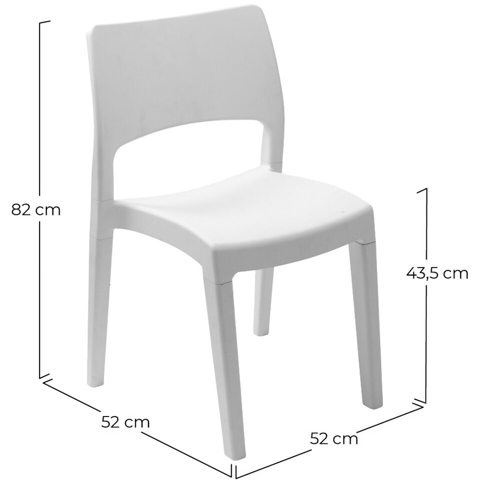 image 1 of White Modern Plastic Garden Chair | White | 1