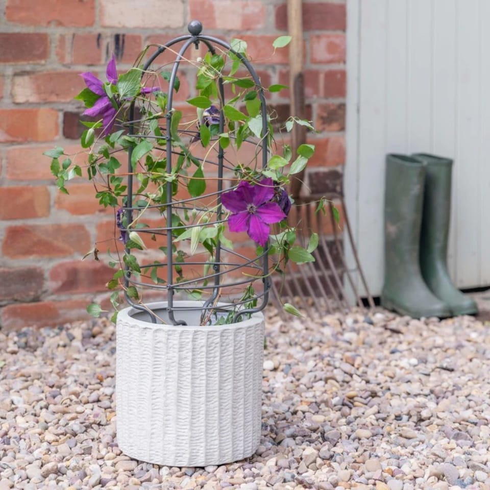 image 1 of Outdoor Pot Plant Support - Mild Steel - L64 x W26 x H26 cm - Zinc
