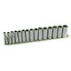 image 1 of 15pc 3/8" dr Deep Reach CRV Sockets On Rail 8-22mm Hex 6 Point Metric TE917