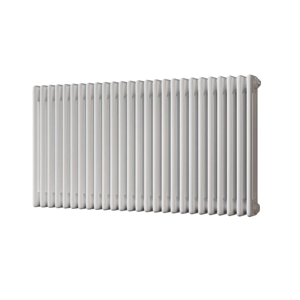 image 1 of Alpha Triple Column Heated Bathroom Radiator - White - (H) 600mm x (W) 1177mm