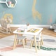image 7 of AIYAPLAY 3 Pieces Toddler Table and Chair Set for Nursery, Playroom, Classroom | White