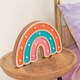 image 2 of ValueLights Kids Battery Powered Wooden Rainbow Wall Table Lamp | Multi