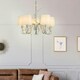 image 1 of Rosie 5 Light Chrome & Clear Glass Trim Shaded Chandelier