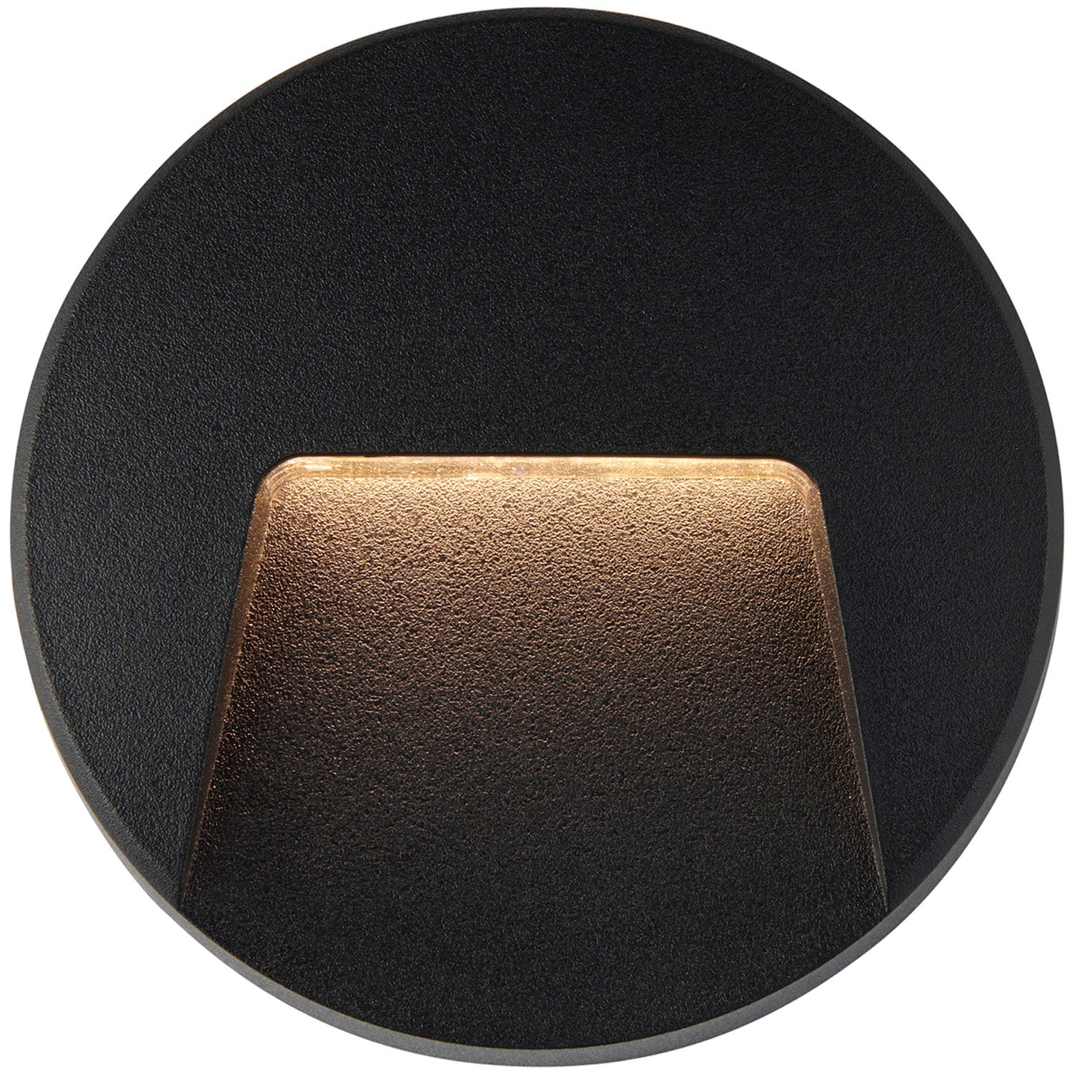 Loops Round Outdoor IP65 Pathway Guide Light - Indirect CCT LED - Black ABS Plastic