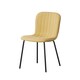 image 2 of Set of 2 Teddy Faux Fur Stitched Design Dining Chairs Yellow Bella by MCC