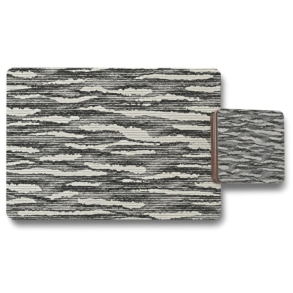 image 1 of Grunged Stripes (Placemat & Coaster Set)