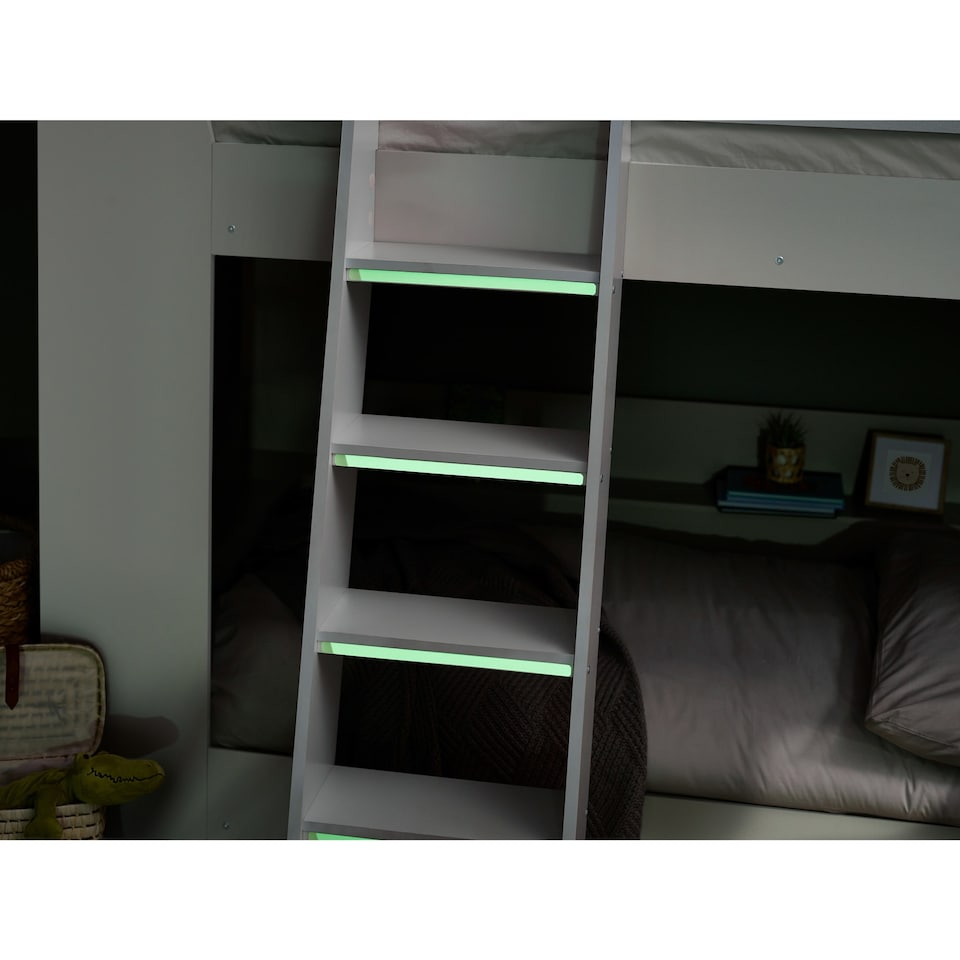 image 1 of Cobaltwood Bunk Bed All White -  Single (90cm)