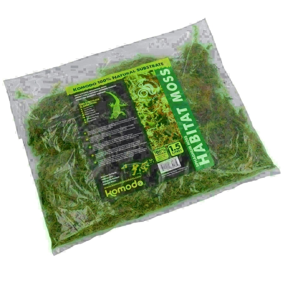 image 1 of 1 Pack of 1.5L Habitat Moss Natural Substrate For Reptile Frog Snake Gecko