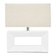 image 1 of Block White Ceramic Rectangular Table Lamp Cream | White