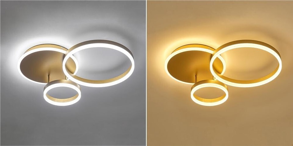image 1 of Living and Home Golden Loops LED Ceiling Light