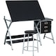 image 1 of Yaheetech Adjustable Drafting Table Grey