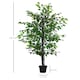image 5 of Outsunny 145cm Artificial Banyan Plant FauDecorative Tree w Cement Pot Vibrant Greenery Shrubbery Indoor Accessory