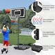 image 4 of Yaheetech PE Backboard Basketball Stand System w/ Wheels Black/White