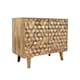 image 2 of Geometric Small Sideboard - Mango Wood - L45 x W93 x H77 cm - Mango Light Finish Brown
