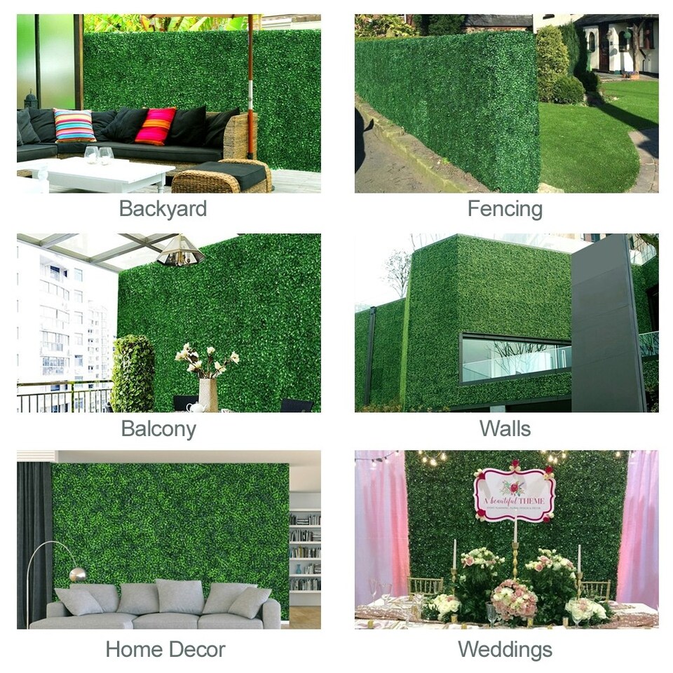 image 1 of Yaheetech 50 cm x 50 cm Artificial Boxwood Hedge Panel Plastic Greenery