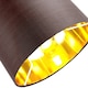 image 3 of Contemporary Brown Cotton 12" Table/Pendant Lamp Shade with Shiny Copper Inner